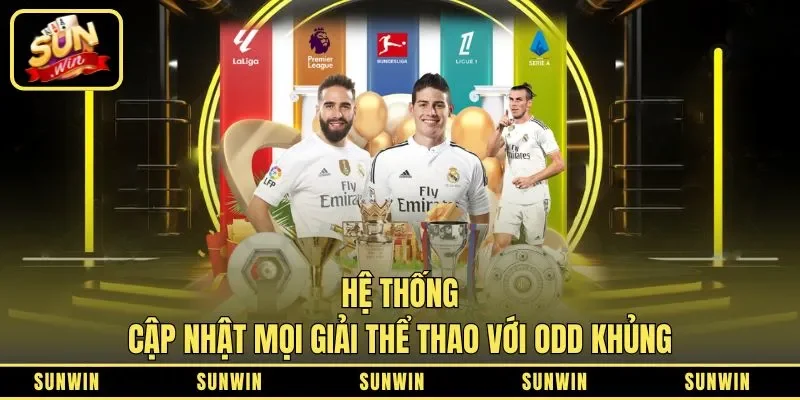 Hệ thống cập nhật mọi giải thể thao với odd khủng